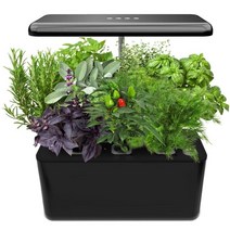 가정용스마트팜 ecoo 재배자 실내 식물 수경법 흙 없는 재배 식물 성장 자동 꽃 보육 pot for plant 자동 보육 스마트팜 22, 블랙오 플러그