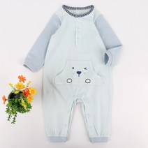 강아지 우주복 유기농 유아 내복 신생아 출산 아기옷