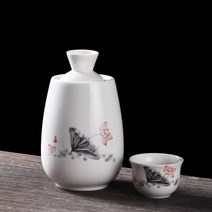 사케잔 전통주 세트 일본 전통주 잔 도쿠리 세트, 둥글둥글(조화로운) 쓰리피스 세트