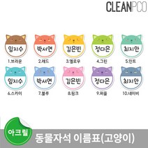 e03 루미루미 동물자석 이름표(고양이) 낱개구매 브라운 꾸미기스티커/감성스티커/캐릭터스티커/빈티지스티커/다꾸스티커/다이어리스티커/대형스티커/일러스트스티커/스티커제작/노트북스티커