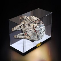 레고 스타워즈 밀레니엄팔콘 75192 아크릴 디스플레이 케이스 장식장 진열장 블럭미포함, 화이트베이스에도톰한핏