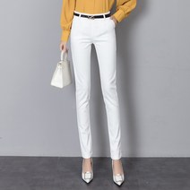 ZZJJC 정장바지 여잔 스트레이트핏 슬림핏 키 작은 스트레이트 팬츠