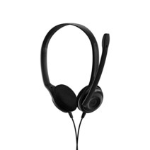Sennheiser PC 5 챗 - 인터넷 통신 E-러닝 및 게임용 헤드셋 소음 제거 마이크 캐주얼 게임 경량 높은 편안함 미니멀리즘 블랙 EPOS Gaming
