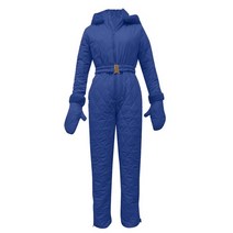 여성 패션 원피스 스키 점프 슈트 캐주얼 두꺼운 겨울 따뜻한 스노우 보드 야외 스포츠 스키 바지 세트 지퍼 스키 복