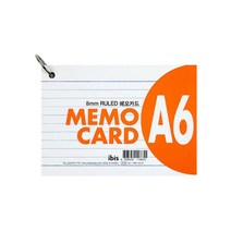 아이비스 메모카드 A6 링단어장
