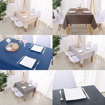 똑소녀 예쁜 감성 린넨 방수 식탁보 파티 캠핑 테이블보, 130x170, 베이지