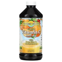 다이나믹 헬스 레베토리스 Dynamic Health 리퀴드 비타민C 천연 감귤류 맛 1 000mg 473ml(16fl oz), 4개