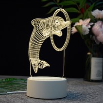 신기한물건 팬시 생일선물 남자 동창 재미있다 숏 놀의향 기괴함 신기함 여성 블랙 과학기술 1469514315, 3D 무드등 돌고래 세가지 불빛