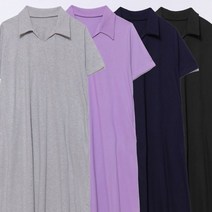 [아이우먼] 무지 카라 코튼 원피스 206L011S 빅사이즈 여성 사이즈에서 자유로운 그녀