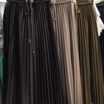 신상입고)스웨이드)부소스커트(밴딩 플리츠 롱스커트 4컬러))