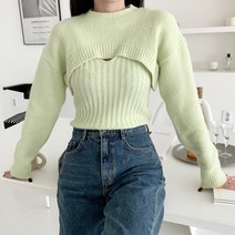 [바보사랑] 겟잇미 자리탄 컬러 기본 데일리 나시 니트[겟잇미]