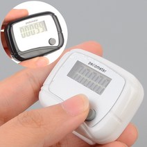 만보기 기계 걸음수체크 허리 클립 디지털 만보계 측정 미니 심플 블랙 화이트, 색상