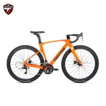 입문용자전거 트위터 자갈 탄소 섬유 크로스 컨트리 도로 자전거 가변 속도 디스크 올인원, 05 Orange_02 48CM_01 22