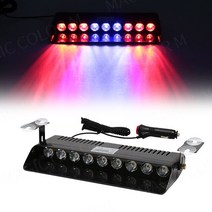 카고트레일러 캠핑 미니 카고트레일러 9LED 자동차 스트로브 라이트 소방관 비상 바람막이 농업 플래시 경, 05 Blue Red
