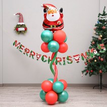 [피앤비유니티]크리스마스 산타 루돌프 눈사람 지팡이 풍선기둥세트, 03)가성비 갑-대형 지팡이산타 풍선기둥