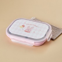 [모던하우스] 사파리월드 토끼 이중스텐 식판, 이중스텐 뚜껑식판_KI0323013