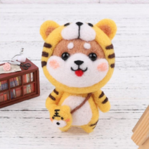 양모펠트공예 DIY 울 니들 만들기세트 키트, 34 시바견 (호랑이) F00125, 1개