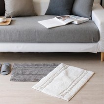 호텔느낌 고급분위기 순면 발매트 침실바닥 발메트 거실발매트 메트 발깔개 카페트, 아이보리