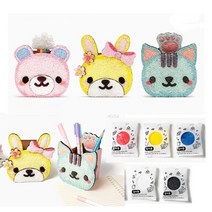 맘이샵 연필꽂이 만들기 클레이 5색 포함, 2.토끼+칼라폼5색