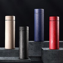 스마트보온 비즈니스텀블러 400ml 1+1온도계센서 보냉보온, 블루, 블루