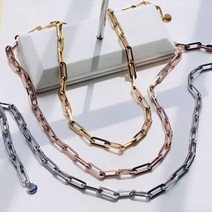 [써지컬스틸] 플랫 오브 클립 체인 목걸이