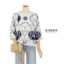 카라 KARRA (77까지)실크터치나염블라우스_KB1MBL015C