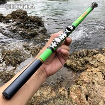 텔레스코픽 록 낚시대 스피닝 플라이 잉어 피더 탄소 섬유 페스 카 3M 2.7M 2.4M 2.1M 1.8M 1.5M 미니 여행로드 릴 시트, Green