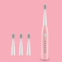 전동 칫솔 강력한 초음파 음 USB 충전 충전식 치아 빨 전자 미백 치아 브러시 DropShip, 3-4 PC 칫솔모