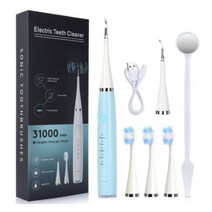 워터구강세정기 휴대용구강세정기 초음파 치과 스케일러 치아 미백 전기 미적분 리무버 Whitener 구강 케어, Premium style blue