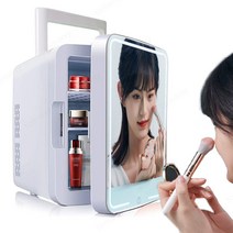 Zoomland 화장품 냉장고 미니 냉장고 홈차겸용 냉온장고 뷰티 화장품 냉장고 원룸 사무실 차량용, 12l+거울+조명