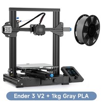 3D 프린터 CREALITY Ender 3V2 3D 프린터 연속 인쇄 V 슬롯 정전 재개 고정밀, V2 n Gary PLA, 10 V2 n Gary PLA