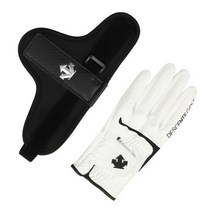 데상트골프장갑 JQS DM42MFGLO2-BWTG 남성 합피장갑 손목아대 VER 2, 24