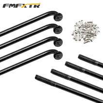 FMFXTR 스테인레스 스포크 바퀴살 14g 니플 포함 J밴드 타입, 블랙 니플 포함 Bicycle spokes