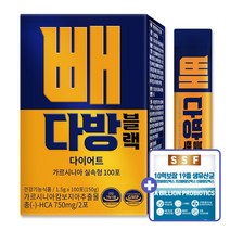100포 빼다방 블랙 커피 다이어트음료 가르시니아 MCT 코코넛오일 체지방감소 순수식품, [1박스/100포] 빼다방 블랙+유산균1박스