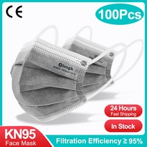 Ffp2 5 중 안면 마스크 kn95 kn95 ffp2 인증 10-100, 05 Gray 100pcs