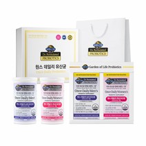 [선물박스+쇼핑백] 가든오브라이프 닥터포뮬레이티드 프로바이오틱스 원스 데일리 남성유산균1개+ 여성유산균1개, 단품, 단품