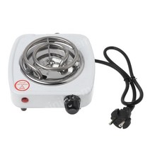 220V 500W 캠핑 소형 간이 경량 1구 열 버너 전기 스토브 커피 히터 가정용 인덕션, 블랙, FREE