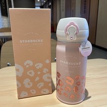 스타벅스 텀블러정품350ml 보온보냉 스벅텀블러정품 써모스 원터치 보온병, 핑크호피