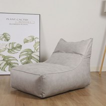 소파 의자 1인 침실 캐주얼 패브릭 등받이, 레더그레이_95cmx70cmx66cm