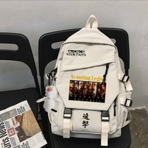 저학년책가방 초등고학년 백팩 타이탄에 대한 공격 나일론 학생 귀여운 학교 가방 카와이 소녀 소년 배낭