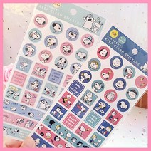 스누피 네이비 킵 클린 스티커