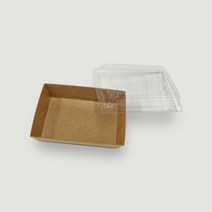 샌드위치 케이스 정사각 크라프트 (중) 50세트, 중