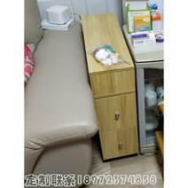 간단한 소파 사이드 캐비닛 모바일 틈새 캐비닛 협탁, J.라이트월넛색상폭25깊이60높이65