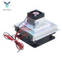dc 12v 60w thermoelectric peltier refrigeration쿨러 반도체 에어컨 냉각 시스템 diy kit with fan