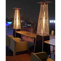 야외 난로 가스 사각 스테인레스 히터 업소용 이소, 고급 블랙(천연가스 모델)