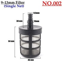 10 종류 8 ~ 14mm 호스 파이프 필터 세차 가든 관개 스프레이 어 펌프 필터링 네트 스트레이너 스테인레스 스틸 메쉬, 5pcs, NO.002