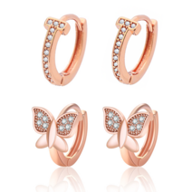 케이존 14k 도금 귀걸이 2종세트 패션 데일리 디자인 원터치 귀걸이