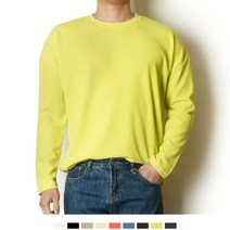 밝은색 티셔츠 라임색 라운드넥 기본티 봄티 남자기본티 남자긴팔면티 트레이닝패션 기본티 긴팔티셔츠 라운드긴팔티 데일리티셔츠 남성긴팔티 남자상의