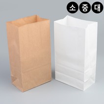 규즈몰 각대 봉투 튀김 샌드위치 치킨 핫도그 붕어빵 팝콘 츄러스 호두과자 봉지, 색상/사이즈, 소 - 화이트