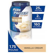 Pure Protein 웨이 프로틴 파우더 바닐라맛 793g, 1팩